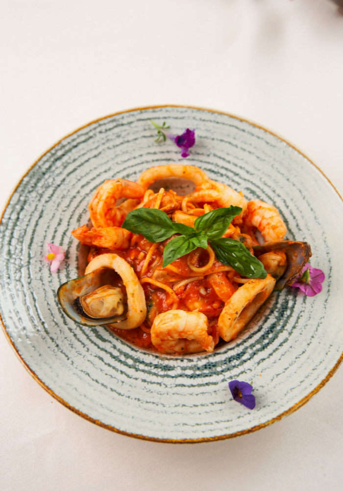 Spaghete cu fructe de mare